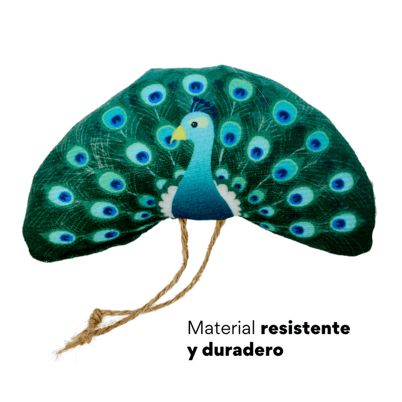Juguete de Peluche Pavo Real con Catnip Kanu Pet para Gato