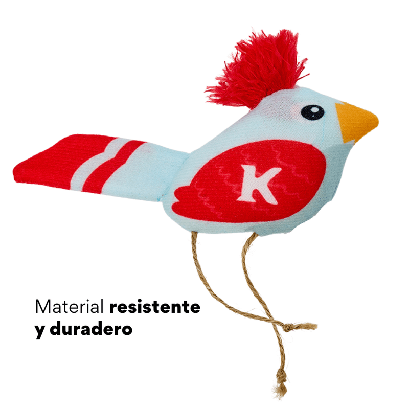 Juguete de Peluche Pájaro Azul con Catnip  Kanu Pet para Gato