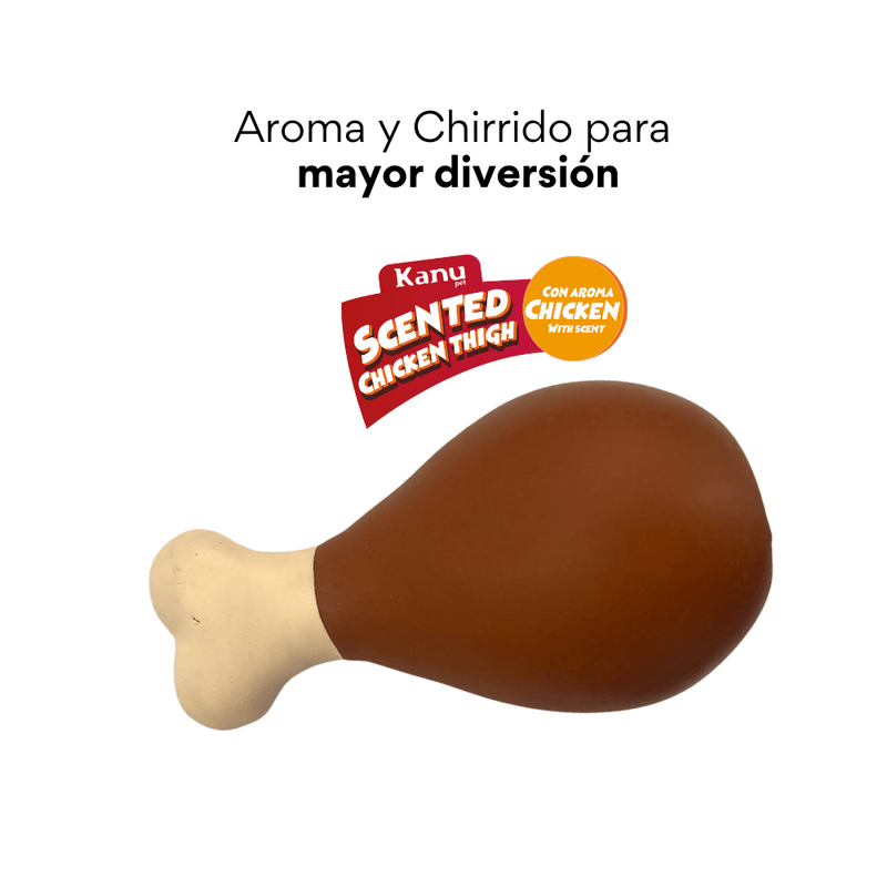 Juguete blando  Muslo con aroma a pollo Kanu Pet para perro