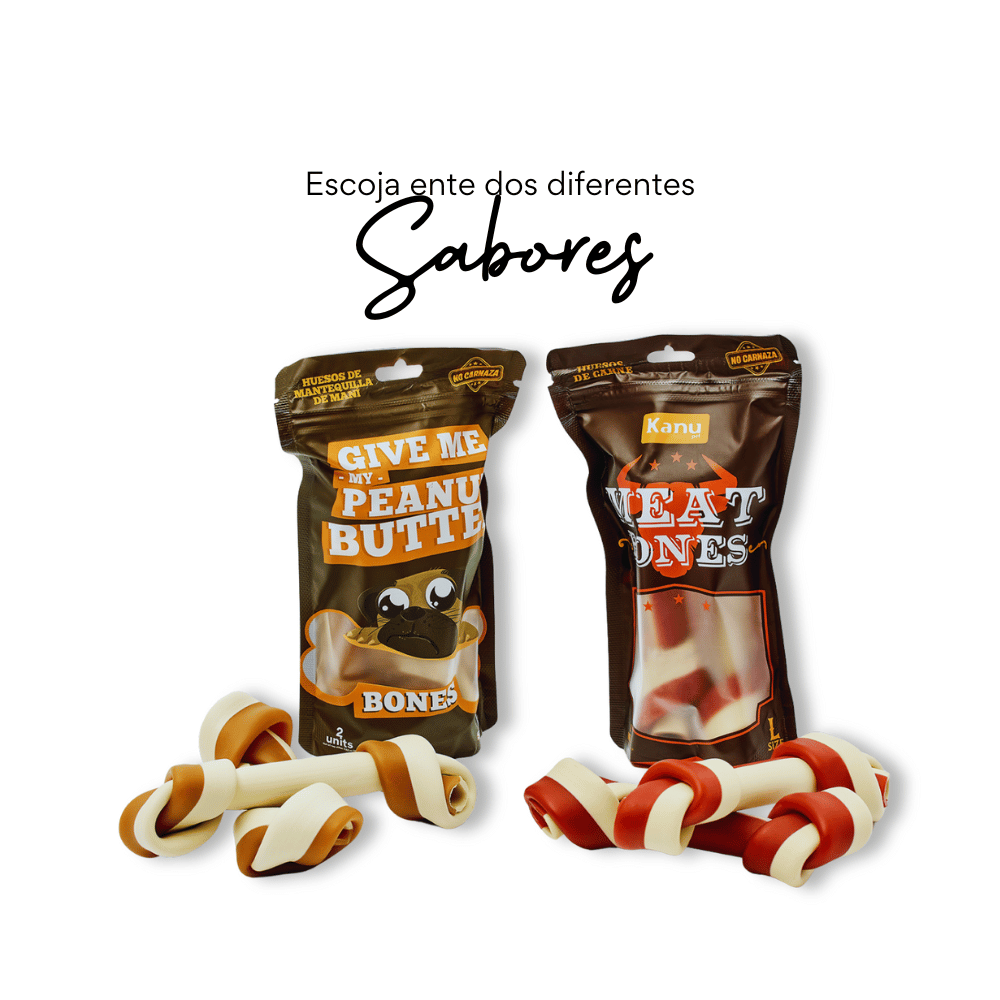 Snack Hueso Grande de Carne y Batata Kanu Pet Hueso para Perro L X 2 Ud