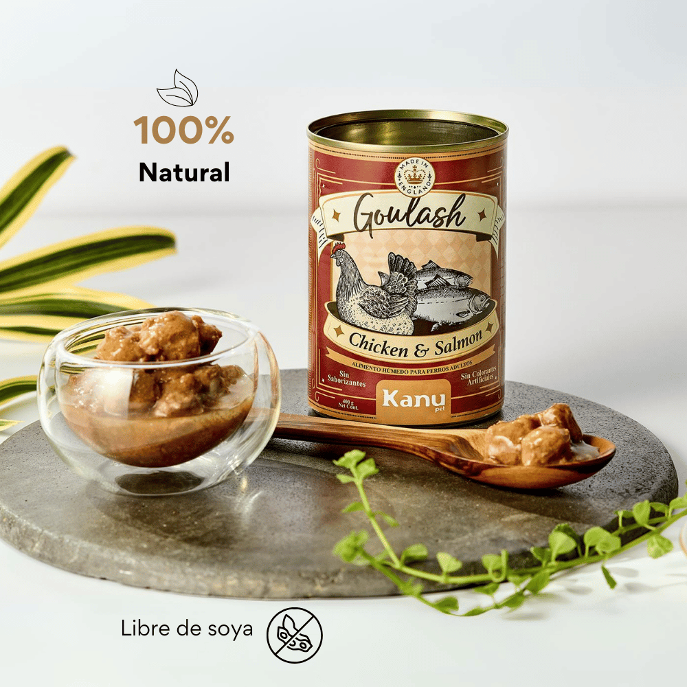 Alimento Húmedo Goulash Pollo y Pavo Kanu Pet para perro adulto x 400 g