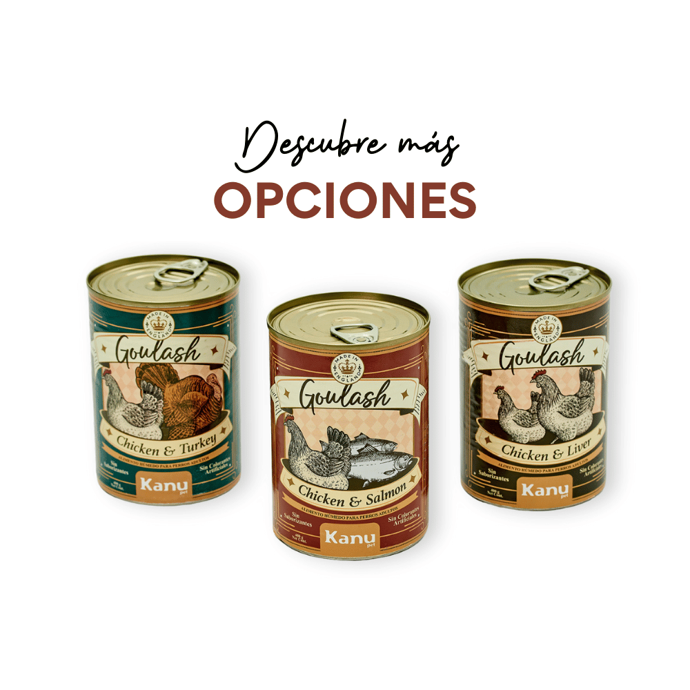 Alimento Húmedo Goulash Pollo y Pavo Kanu Pet para perro adulto x 400 g