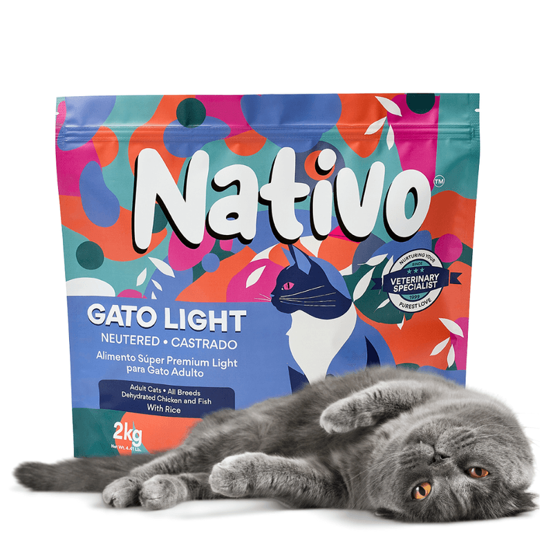 Alimento para gato castrado Nativo Light Kanu Pet x 2 Kg