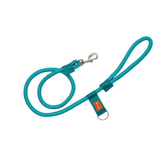 Correa Cuerda Redonda Kanu Pet con Argolla para Dispensador de Bolsas  para Perro aguamarina