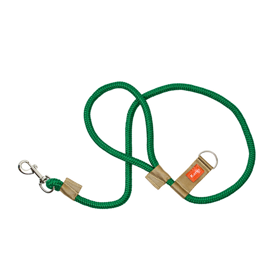 Correa Cuerda Redonda Kanu Pet con Argolla para Dispensador de Bolsas  para Perro Verde