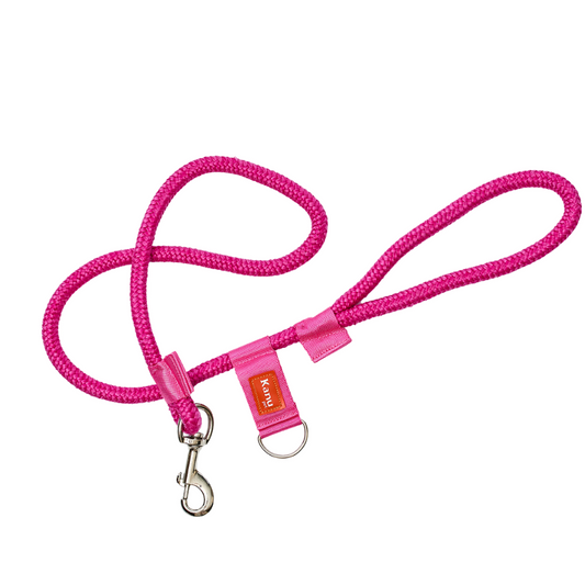 Correa Cuerda Redonda Kanu Pet con Argolla para Dispensador de Bolsas  para Perro  Fuscia