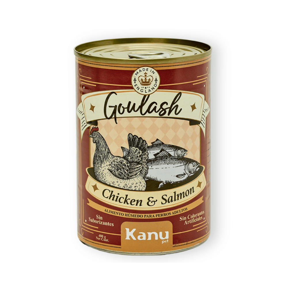 Alimento Húmedo Goulash Pollo y Salmón Kanu Pet  para perro adulto  x 400 g