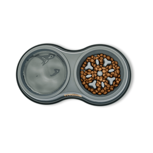 Comedero Circular Antirreflujo  Doble Kanu Pet Verde para Perro y Gato