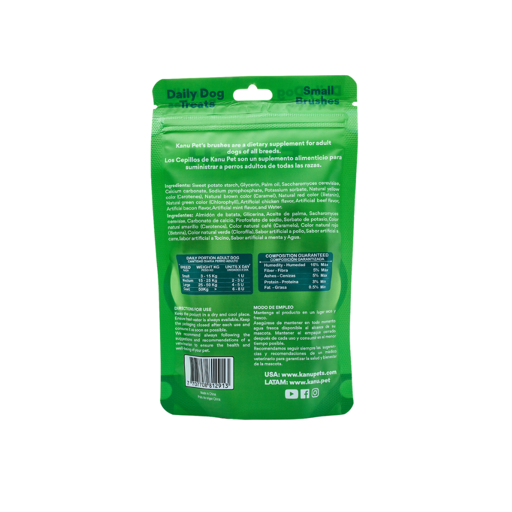 Snack Cepillo Dental  Small Kanu Pet Dental Fresh Para Perros Sabor a Menta
