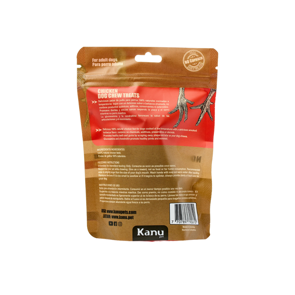 Snack Patas de Gallina Kanu Pet para Perro 100% naturales y nutritivas