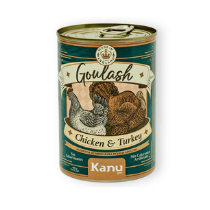 Alimento Húmedo Goulash Pollo y Pavo Kanu Pet para perro adulto x 400 g 