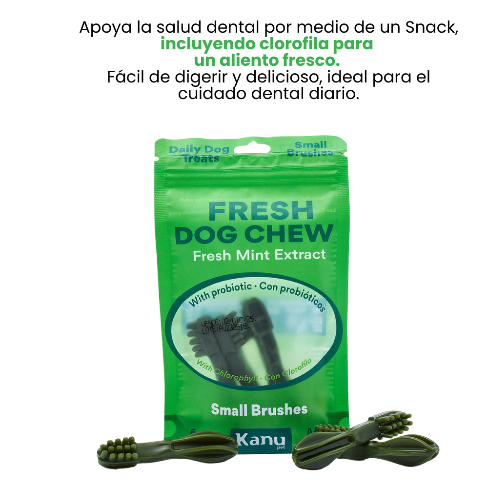 Snack Cepillo Dental Medium Kanu Pet Dental Fresh Para Perros Sabor a Menta
