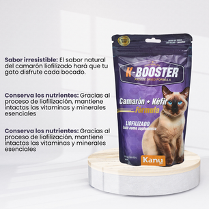 Suplemento K-Booster  de Camarón Liofilizado Kanu Pet para gatos