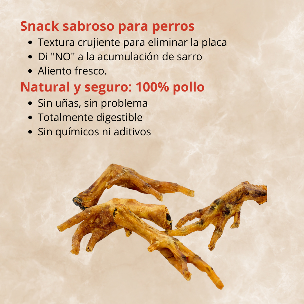 Snack Patas de Gallina Kanu Pet para Perro 100% naturales y nutritivas