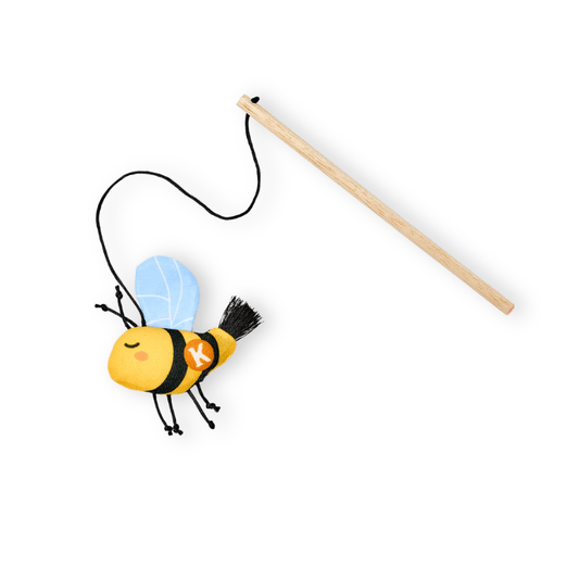 Juguete de  Peluche Abeja con vara para gato Kanu Pet