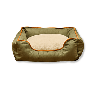 Cama Rectangular Ovejero Verde Militar Kanu Pet  para Perro L