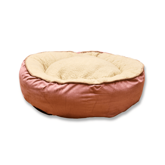 Cama Redonda Ovejero Rosada Kanu Pet  para Perro S