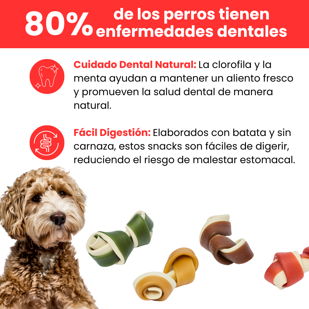 Snack Mini Huesos con Sabores surtidos Kanu Pet Mini Bones Pet para Perros x 12 Unds