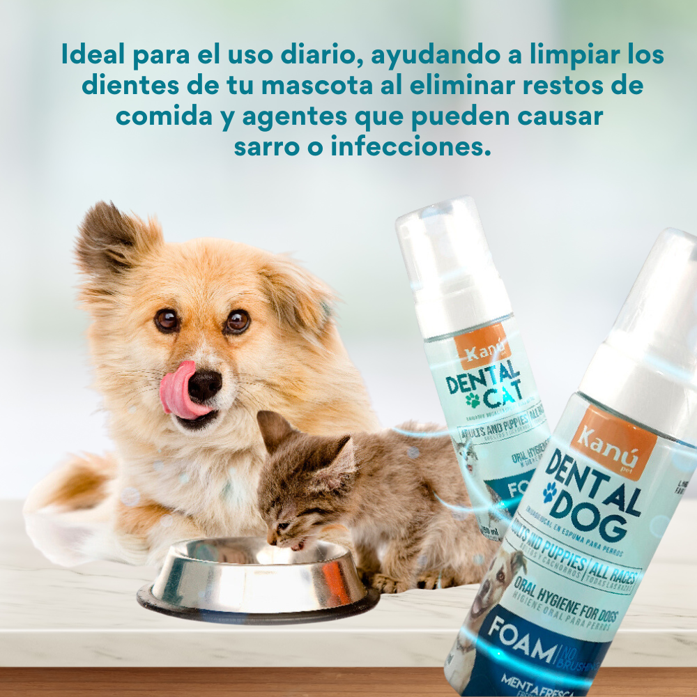 Enjuague Bucal Kanu en Espuma Menta para Gato 150 ml