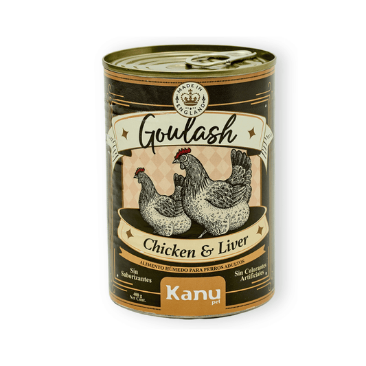 Alimento Húmedo Goulash Pollo Hígado Kanu Pet para perro adulto  x 400 g 