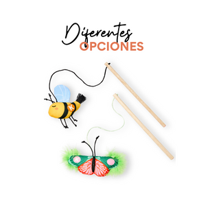 Juguete de  Peluche Abeja con vara para gato Kanu Pet