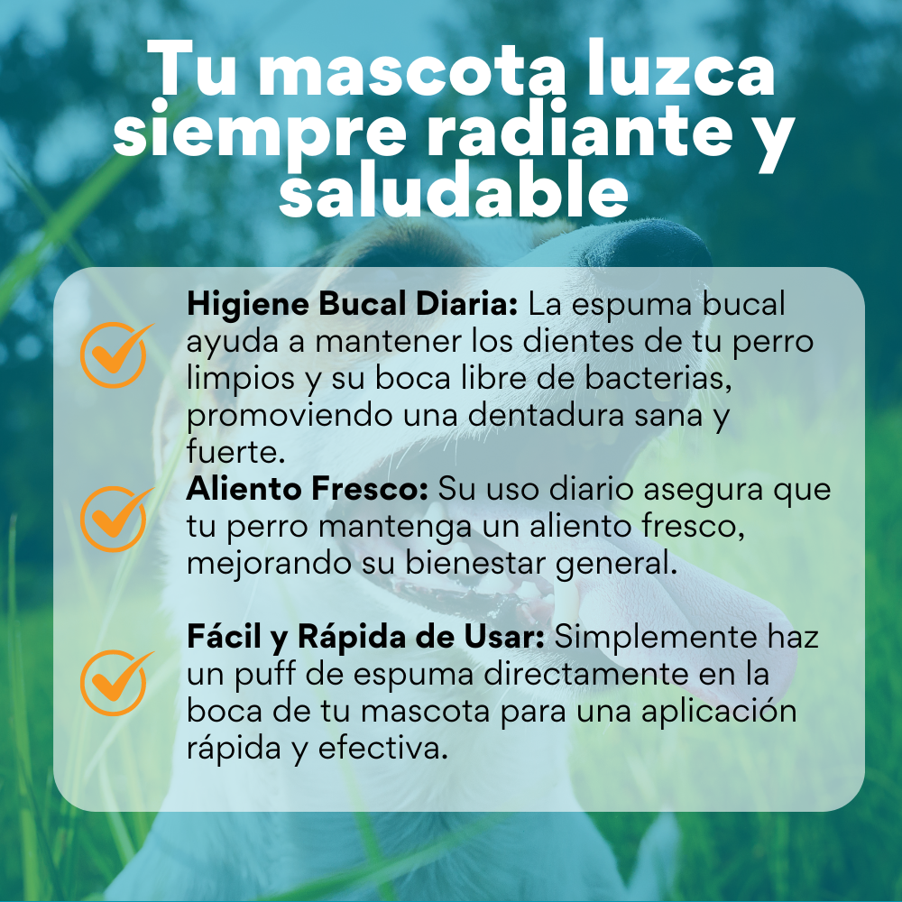 Enjuague Bucal Kanu en Espuma Menta para Perro 150 Ml