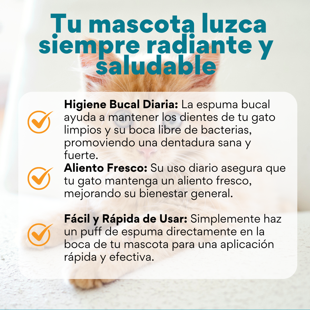 Enjuague Bucal Kanu en Espuma Menta para Gato 150 ml