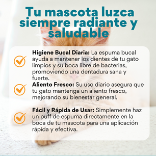 Enjuague Bucal Kanu en Espuma Menta para Gato 150 ml