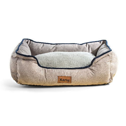 Cama  Rectangular Ovejero Gris con Azul Kanu Pet para Perro M