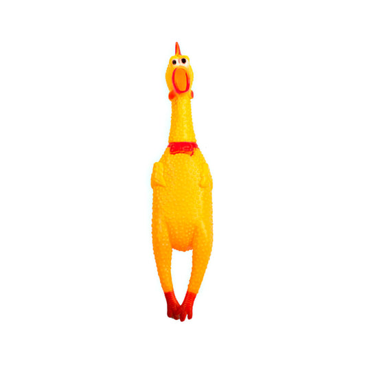 Juguete Pollo Amarillo con Chirrido Kanu Pet  para Perro