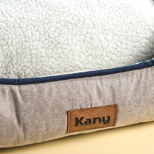 Cama  Rectangular Ovejero Gris con Azul Kanu Pet para Perro M