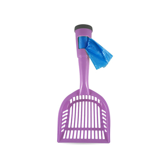 Pala con Dispensador para Arenero de Gato Kanu Pet Lila