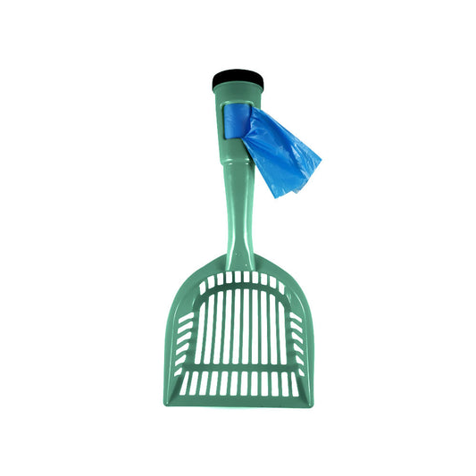 Pala con Dispensador para Arenero de Gato Kanu Pet Verde 