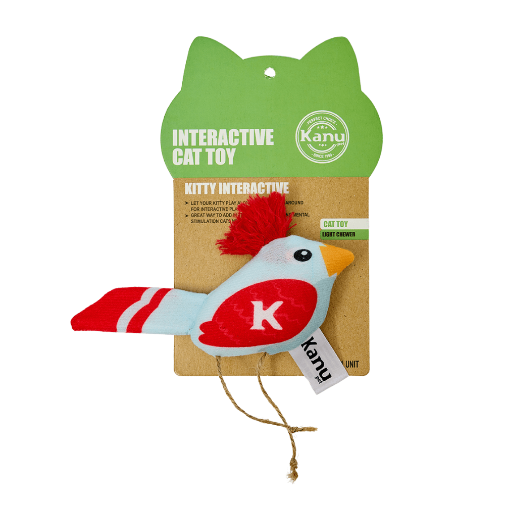 Juguete de Peluche Pájaro Azul con Catnip  Kanu Pet para Gato