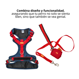 Pechera Walker Azul Rojo Kanu Pet para Perro
