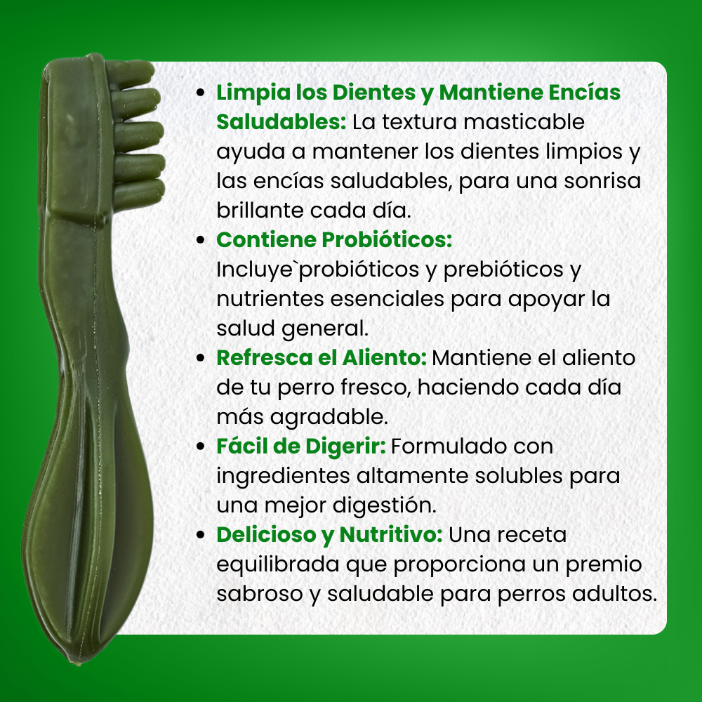 Snack Cepillo Dental Medium Kanu Pet Dental Fresh Para Perros Sabor a Menta