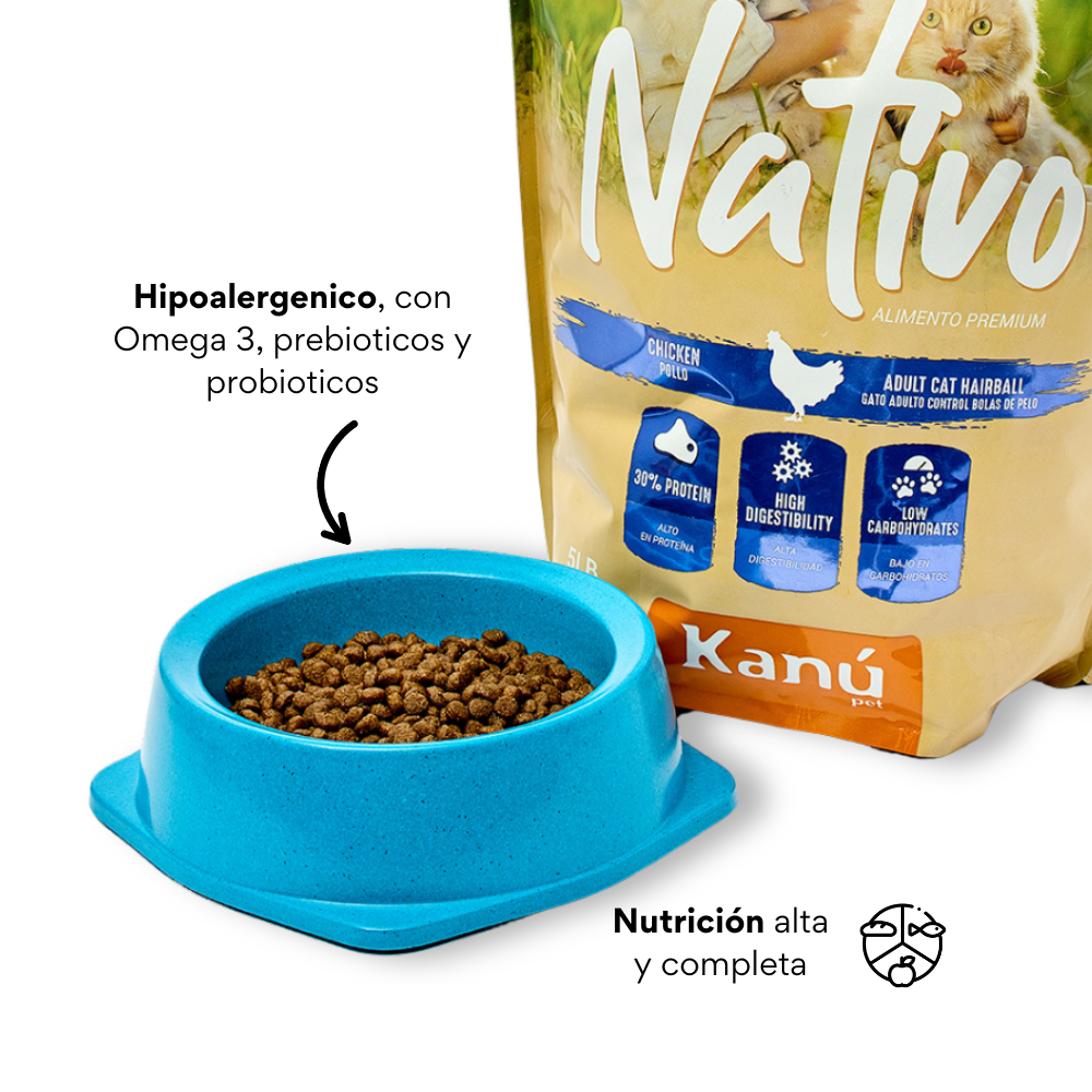 Alimento Para Gato - Kanu Nativo Hairball 5 LB