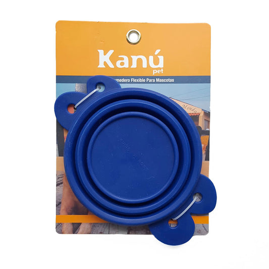 Comedero Flexible Azul Kanu para perro