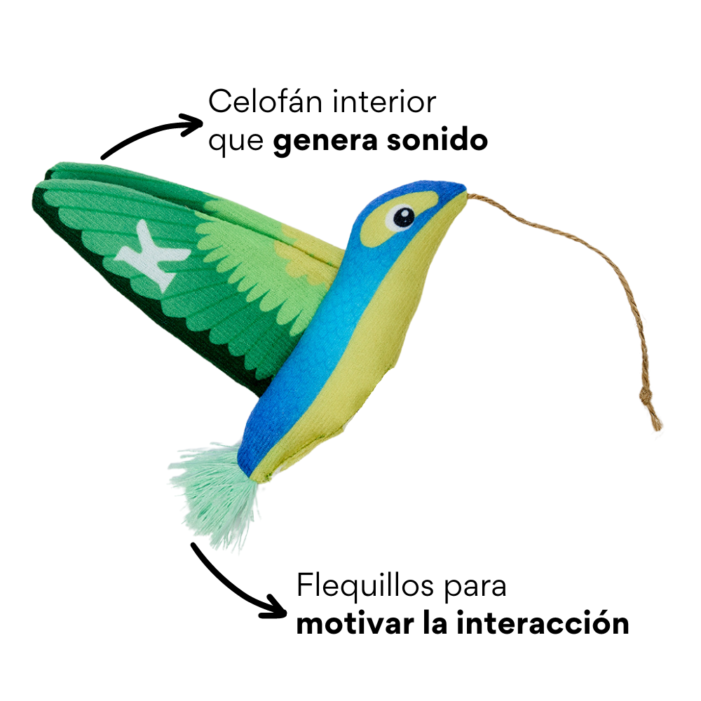 Juguete de Peluche Colibrí  con Catnip Kanu Pet para Gato