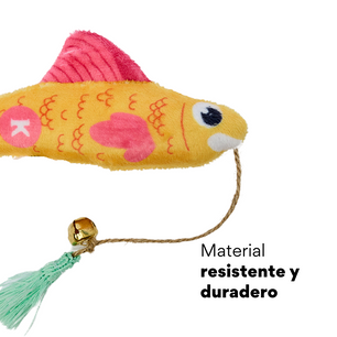 Juguete de Peluche Pez Amarillo con Catnip Kanu Pet para Gato